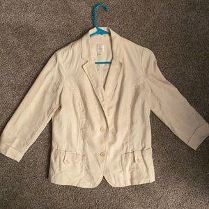 Cream linen blazer!